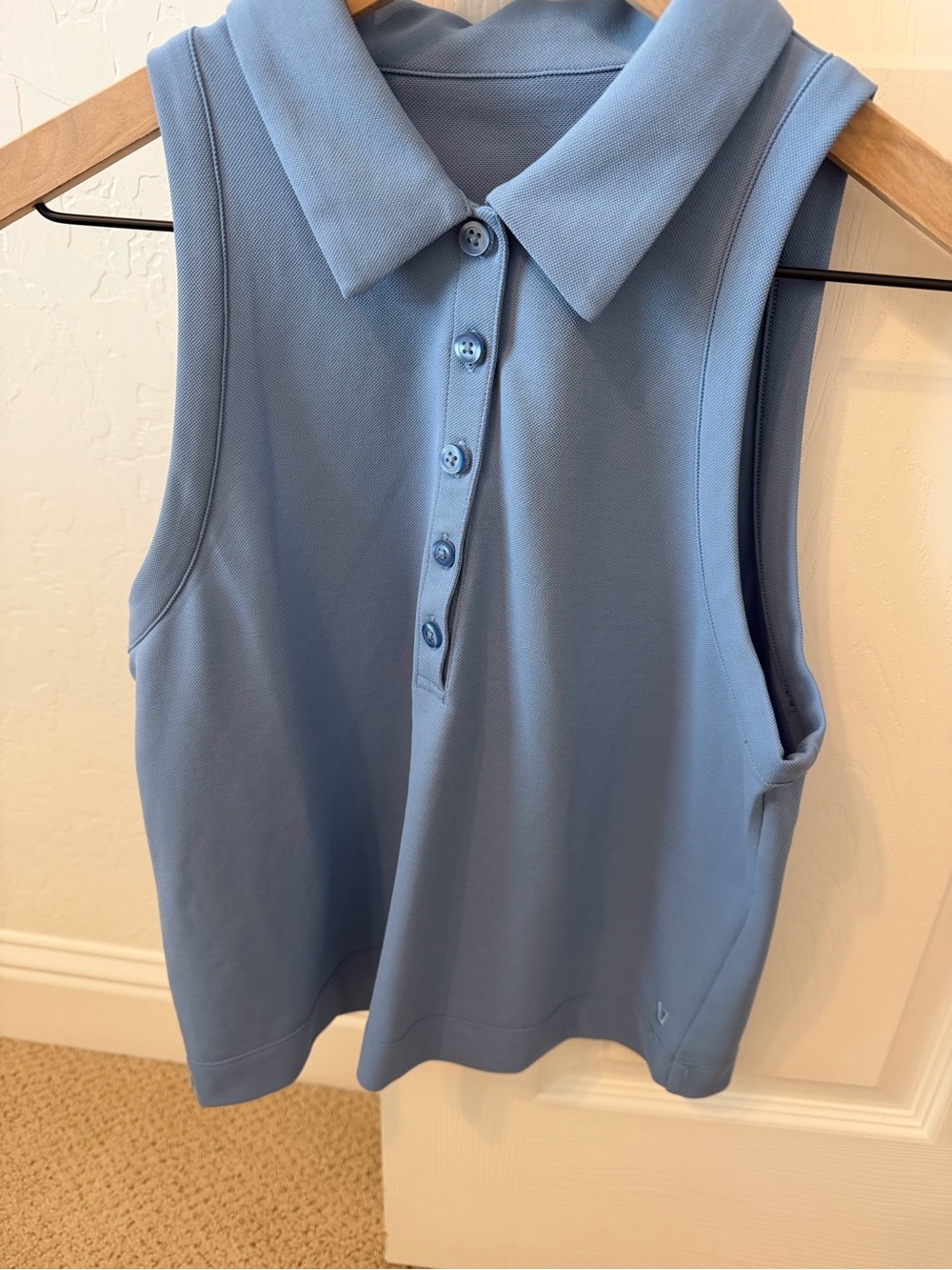 Vuori Women Sleeveless Polo Top - Light Blue